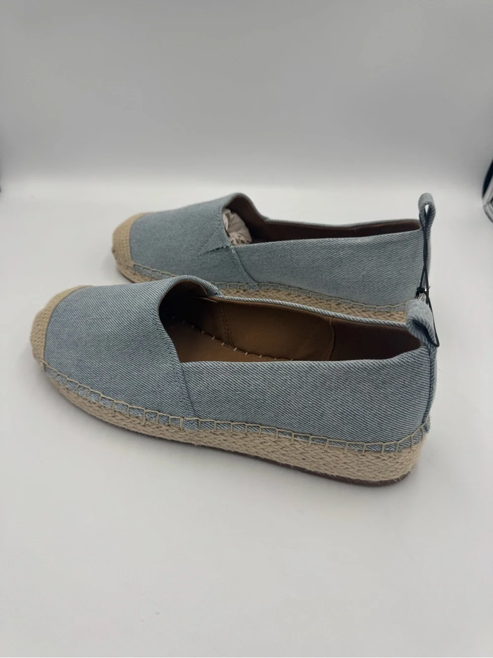 Magellan Outdoors Chambray Espadrille Slip On Flats Women’s Size 9 Blue New